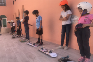 Girls' skate session in Irbid